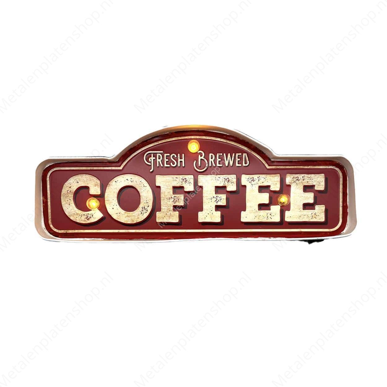 Metalen Lichtbord - Coffee Bord - LED verlichting