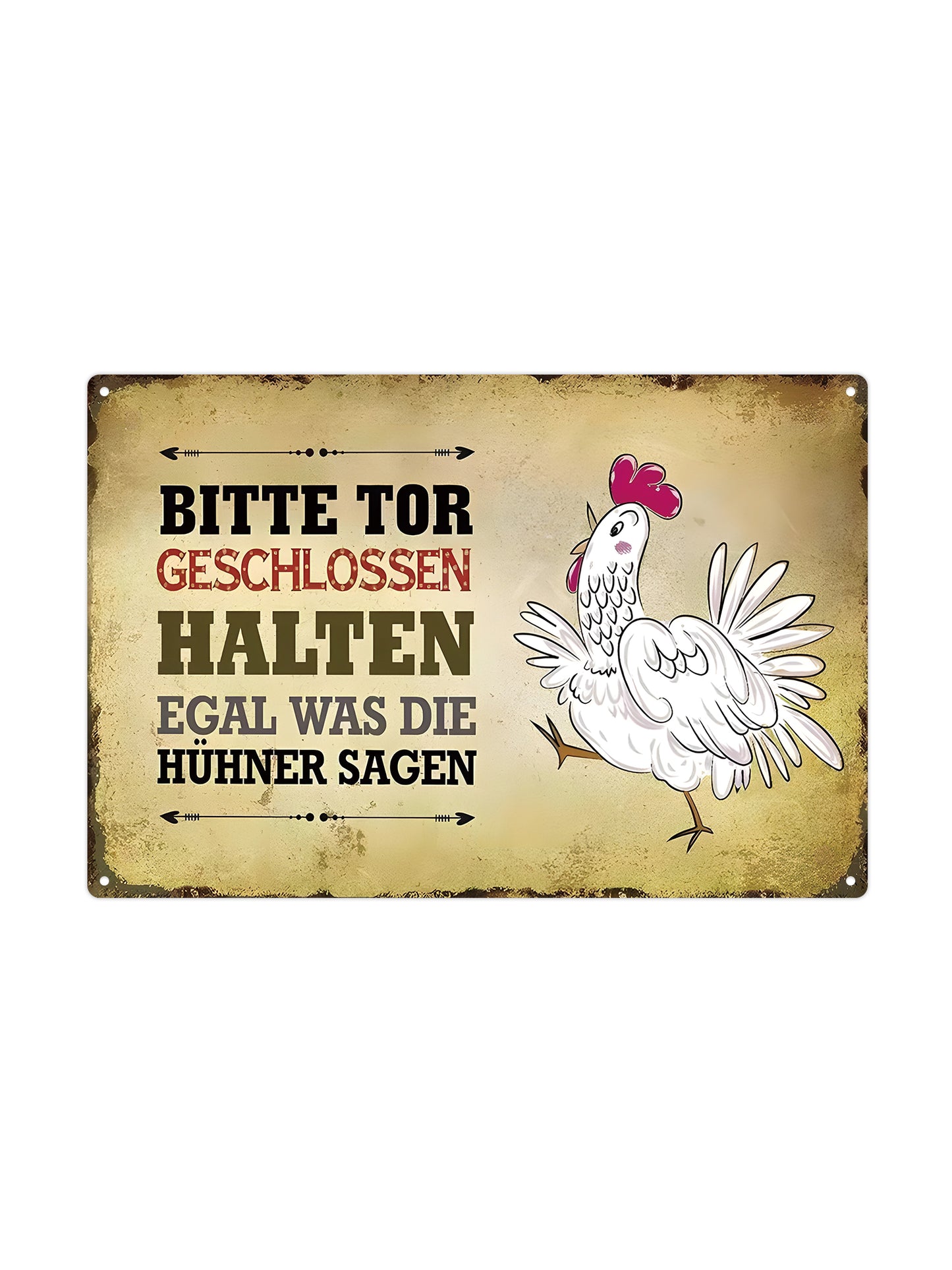Bitte tor geschlossen halten egal was die hühner sagen