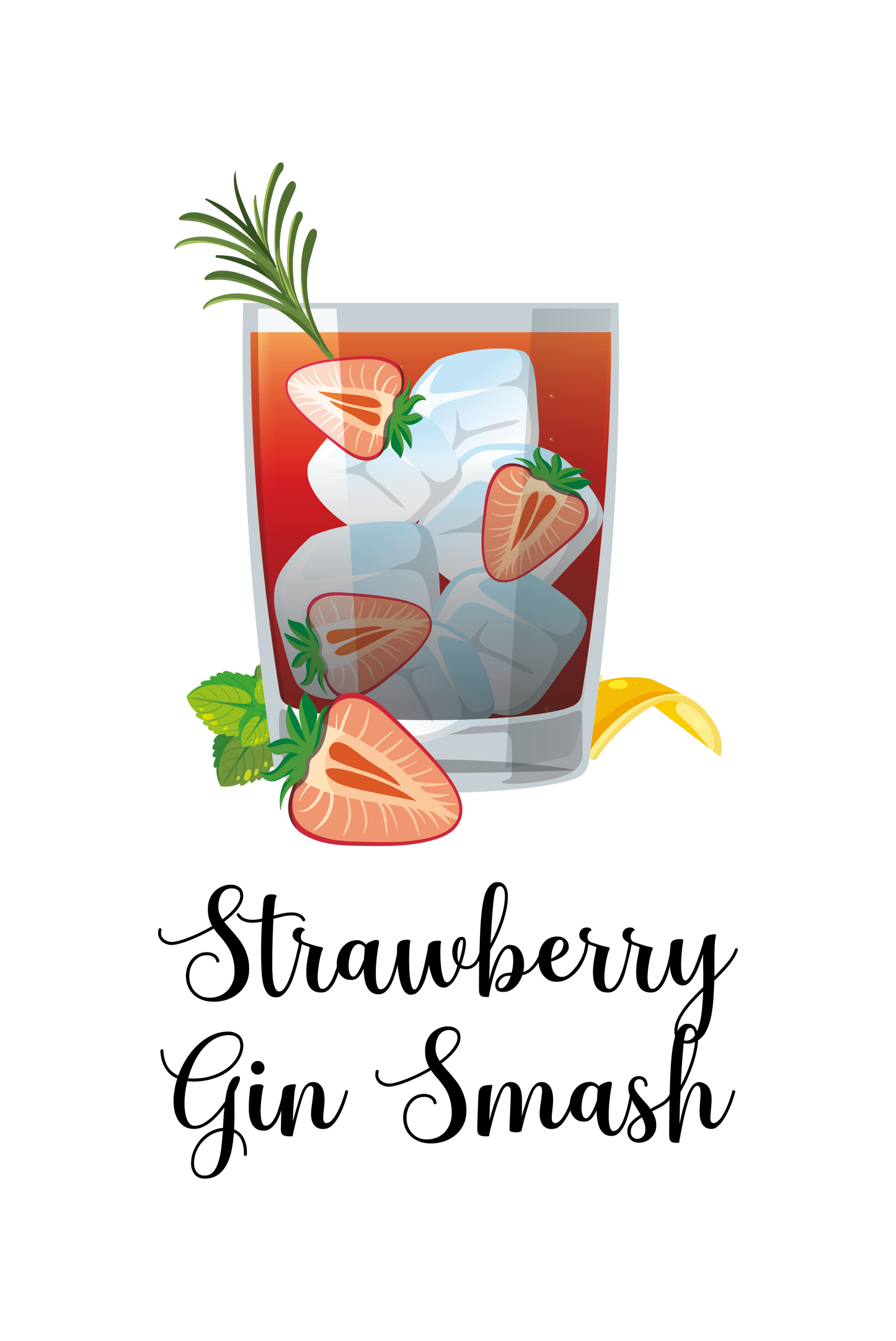 Strawberry gin smash - Cafe bord