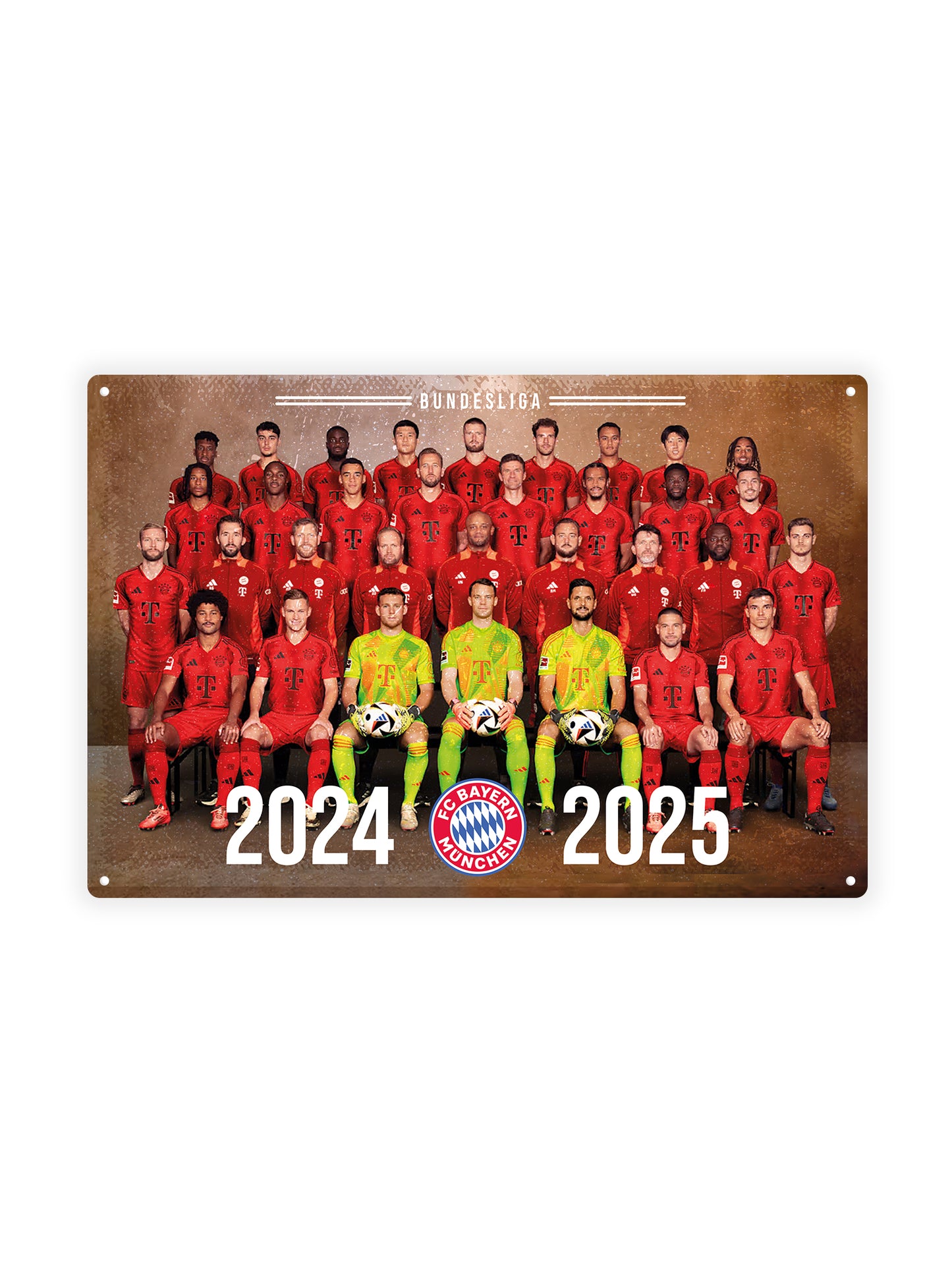 FC Bayern München Team - Metalen Wandbord