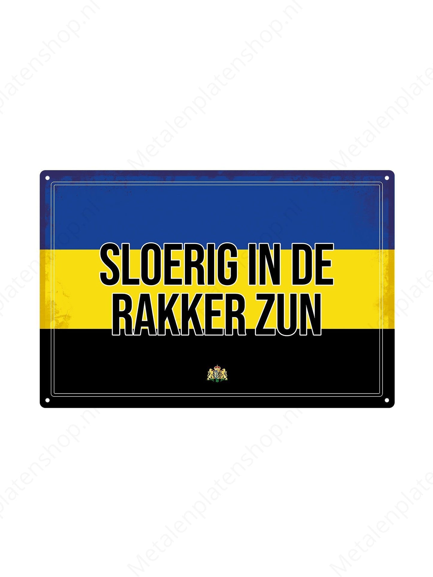 Schlampig in der Schlingelsonne - Gelderland Texte - Metall Wandschild