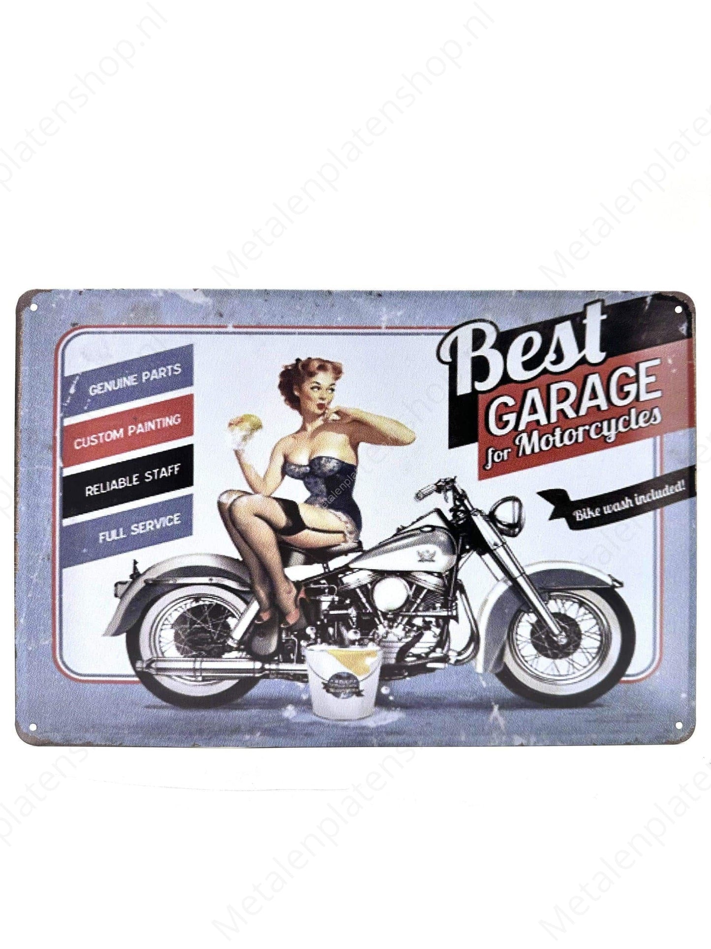 Best garage for motorcycles - Metal Wall Sign