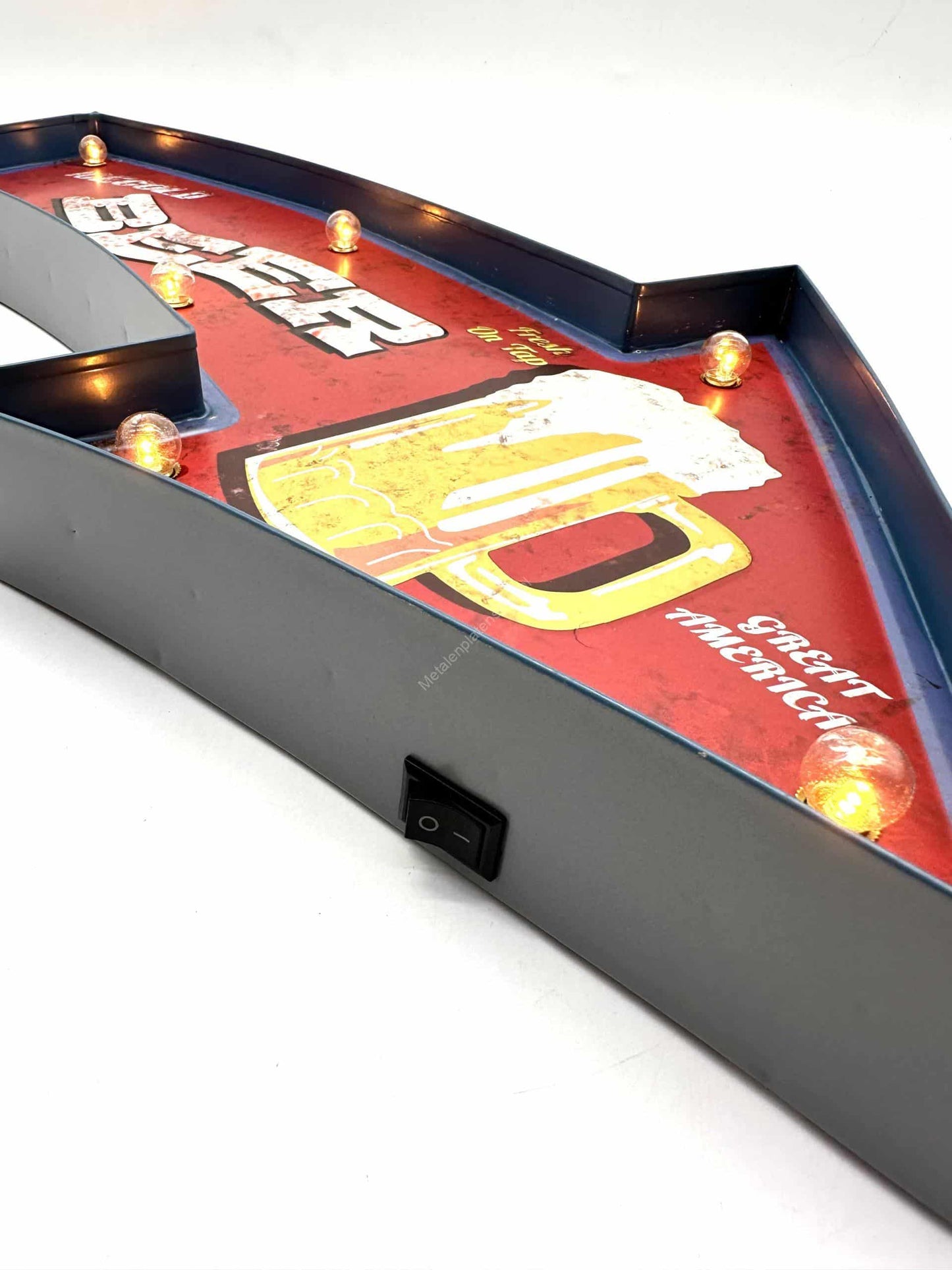 Metalen Lichtbord - Bier- LED verlichting