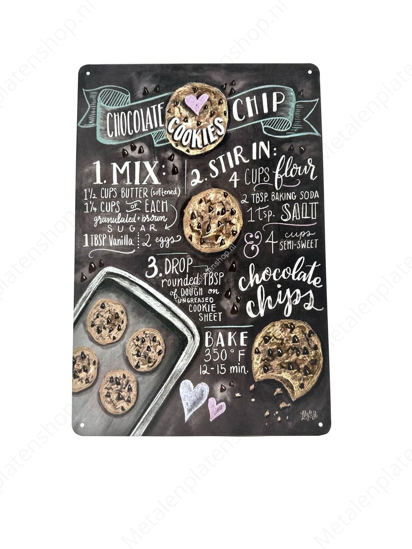 Chocolate Cookies Chip - Krijtbord