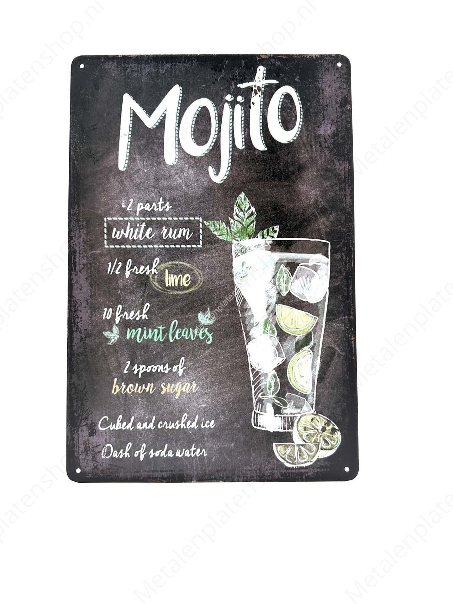 Mojito recept - Drank - Krijtbord