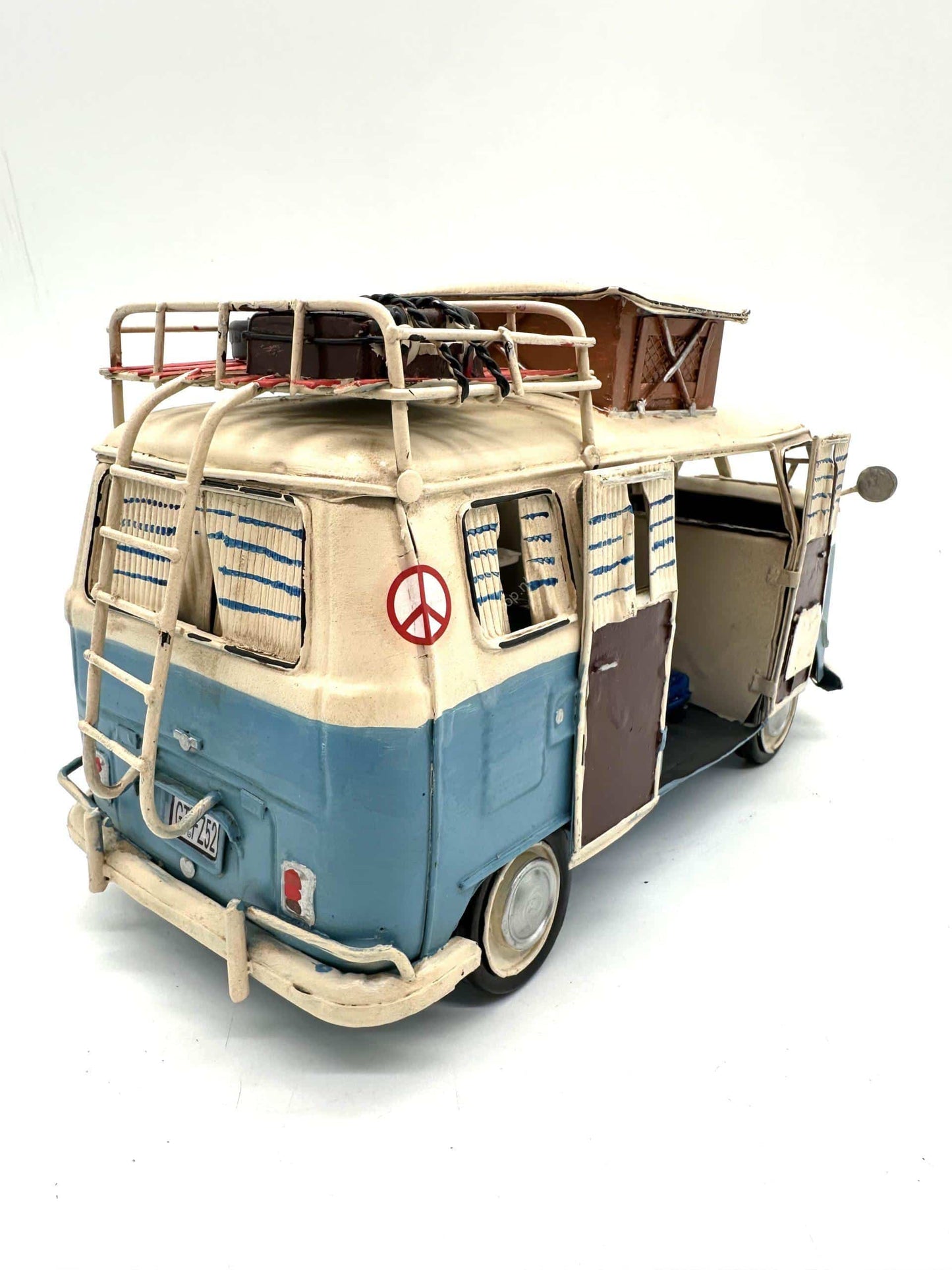 Volkswagen Camperbus - Metalen Voertuigen Decoratie - 25cm