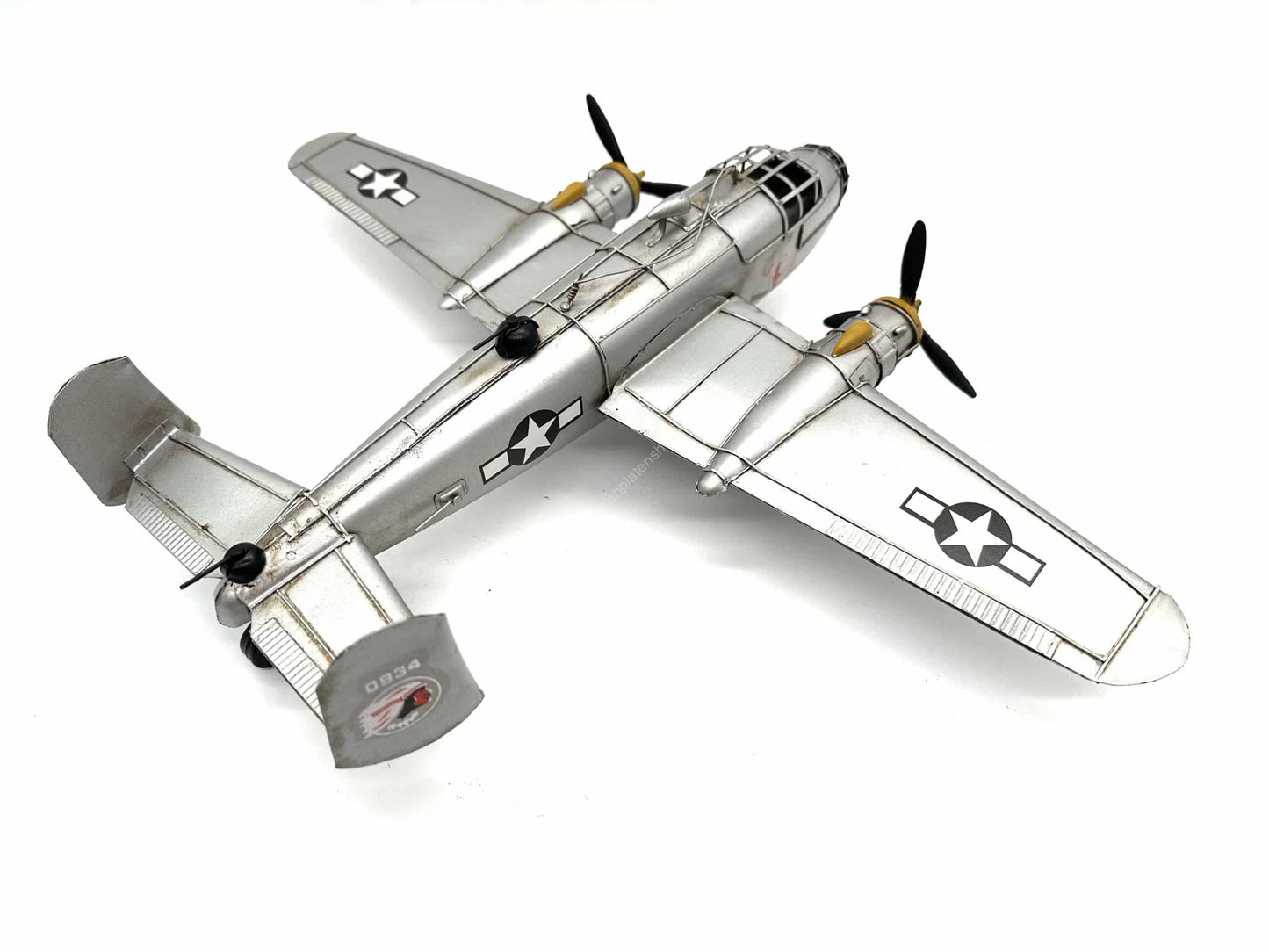 B-25 Bomber Airplane - Metal Vehicle Decoration - 32x43cm