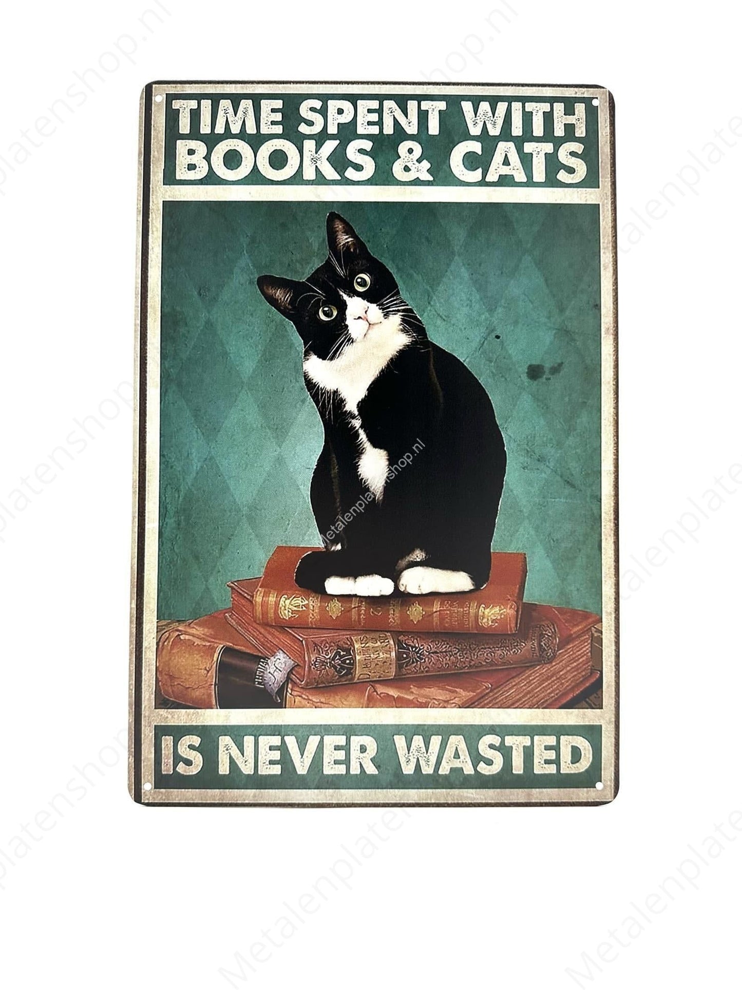 Grappige kat - Time Spent with Books & Cats - Katten