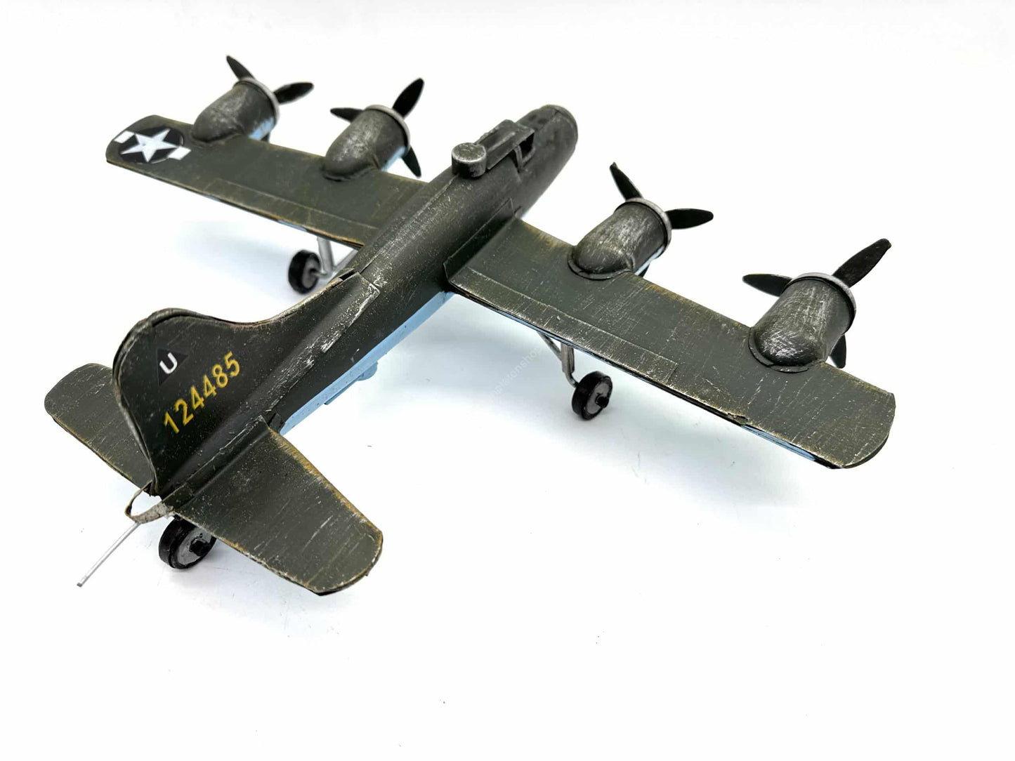Airplane Bomber - Metal Vehicle Decoration - 37cm