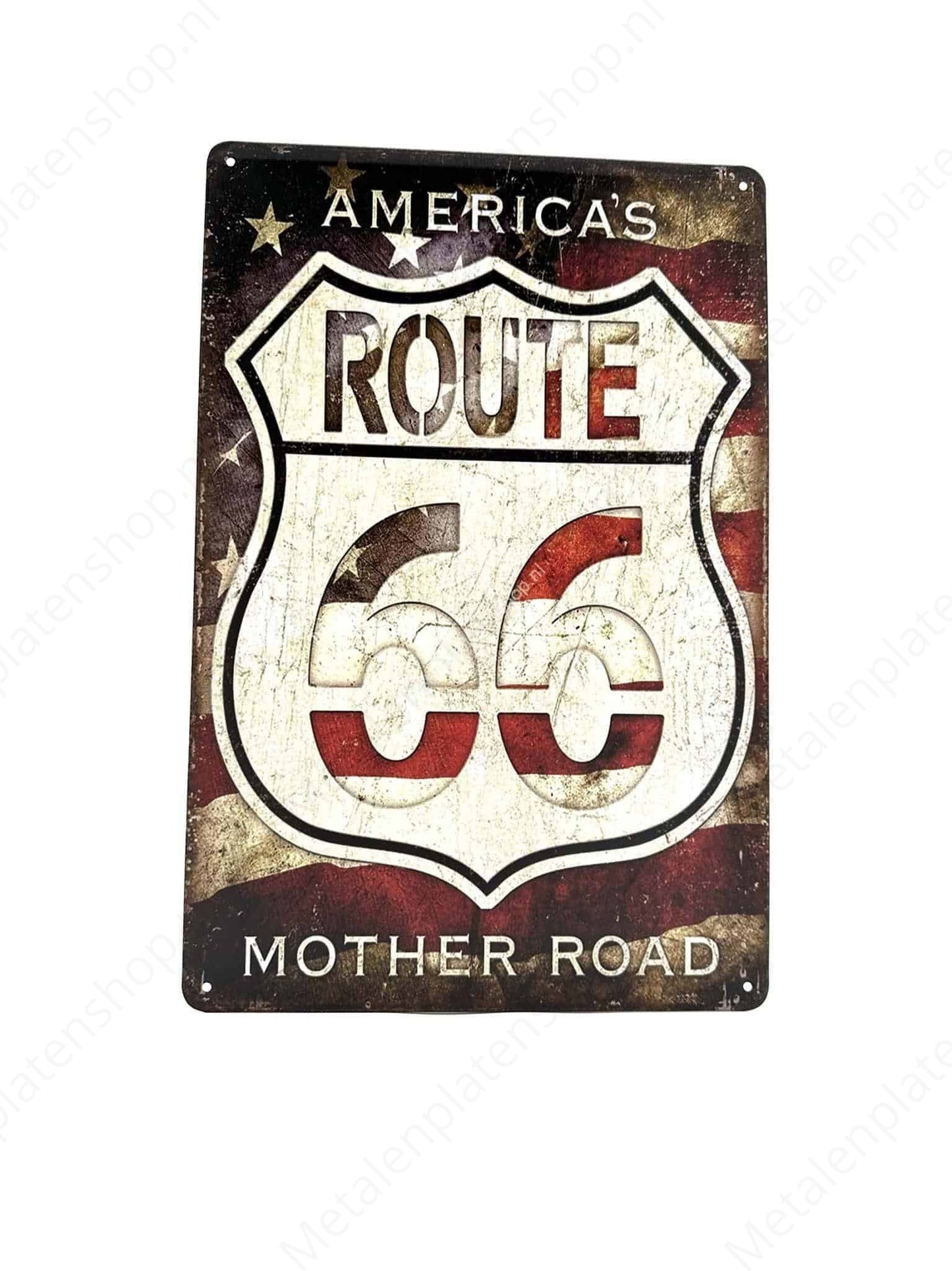 America's Route 66 Mother Road - Metalen Wandbord