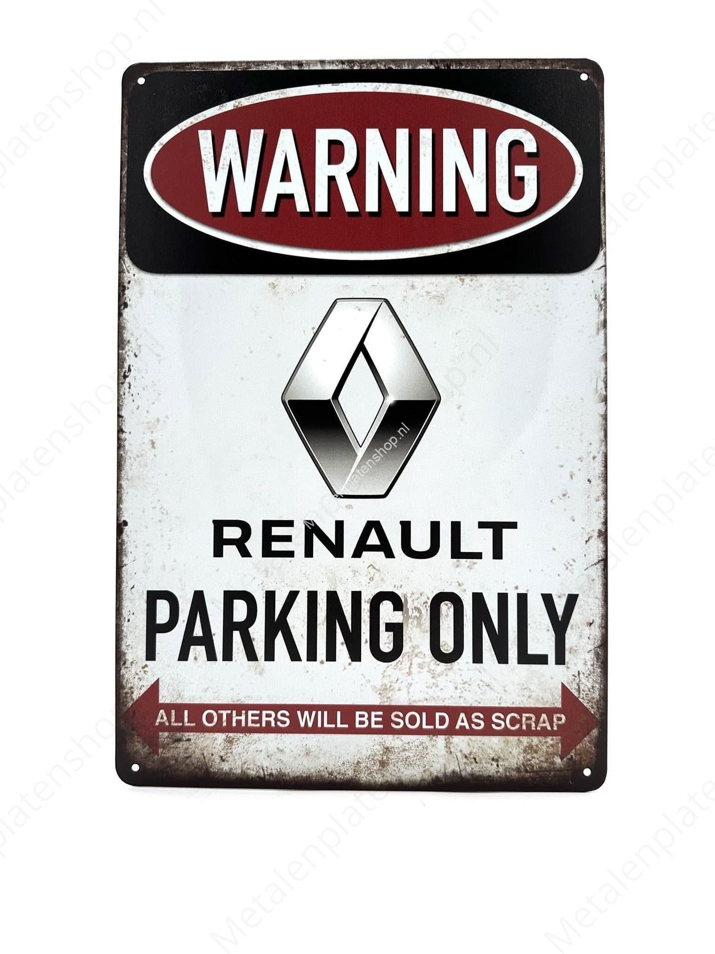 Renault Parking Only - parking - Metal Wall Sign