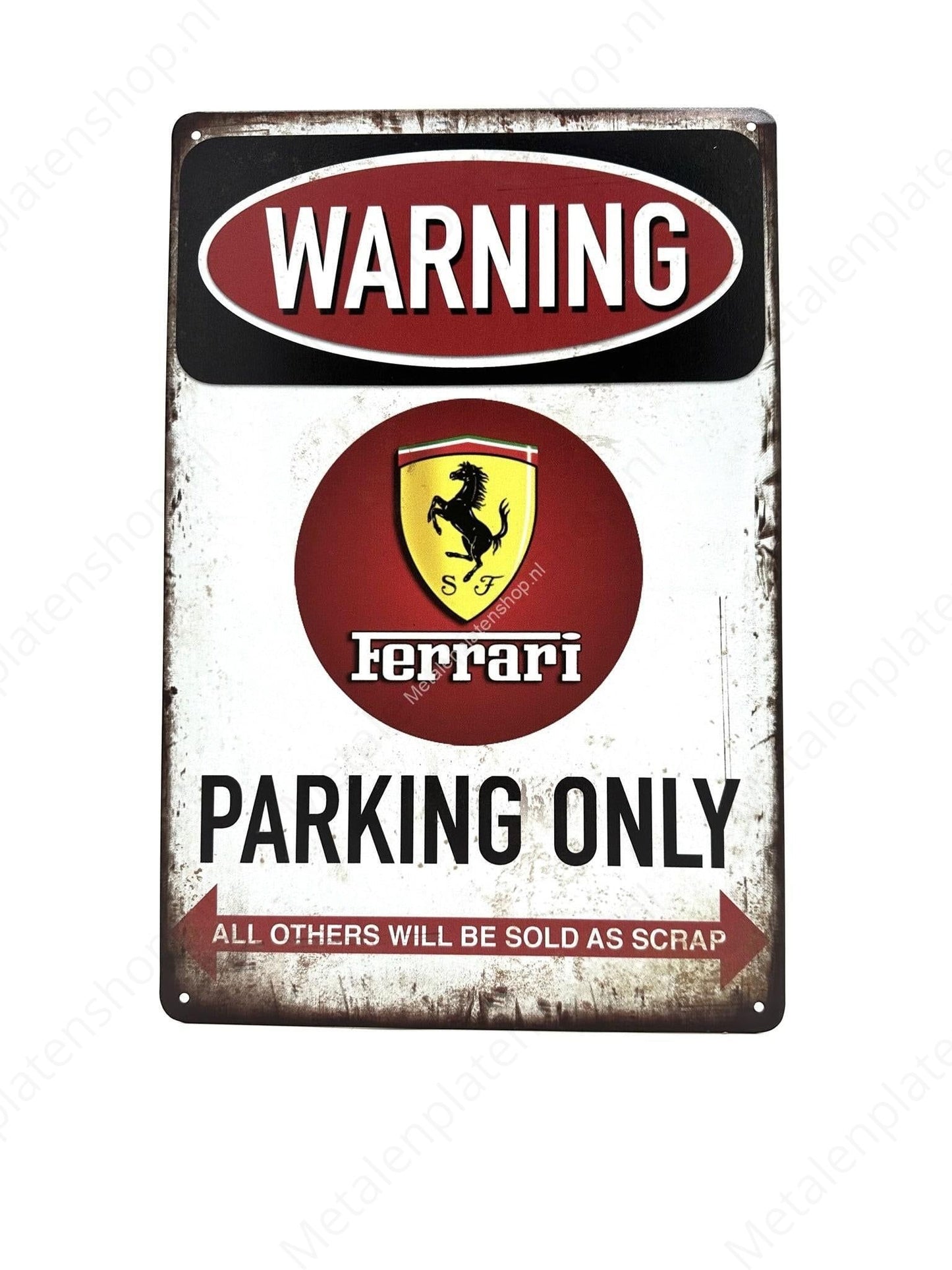 Ferrari Parking Only - Parking - Metal Wall Sign