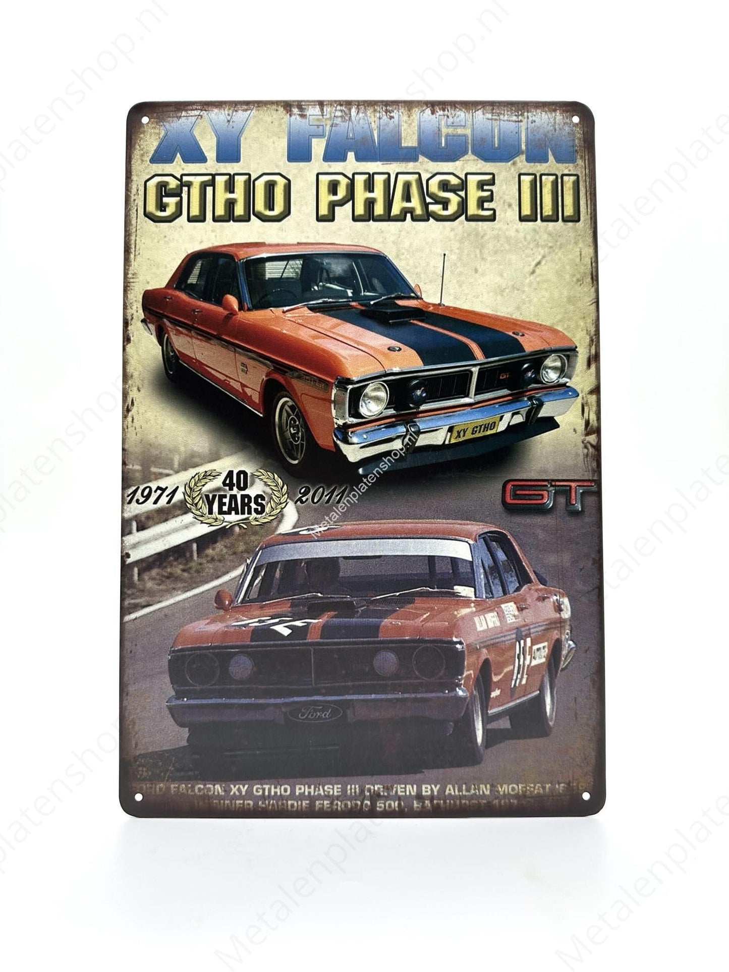 XY Falcon - GTHO Phase III - Auto - Metalen Wandbord