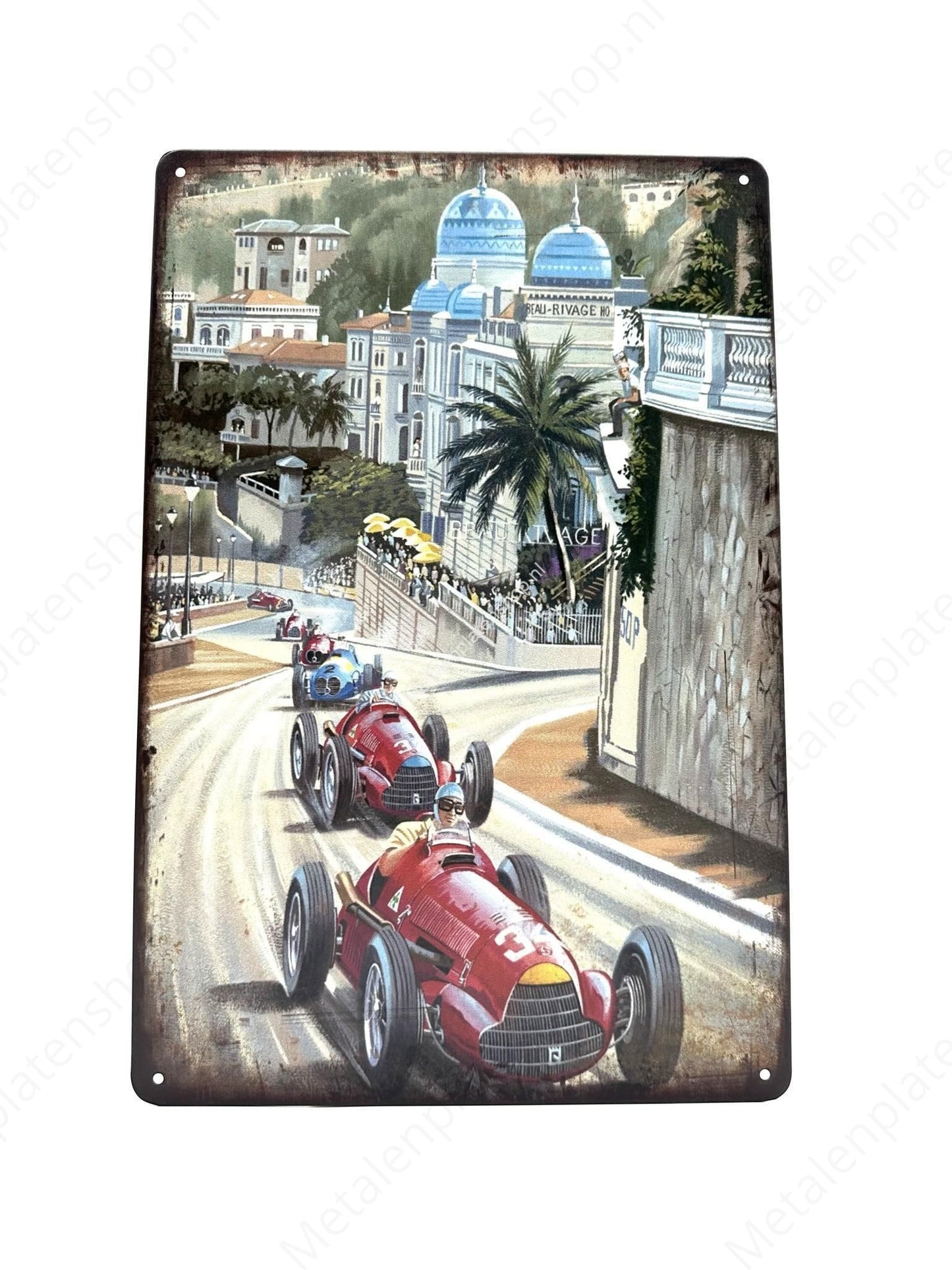 Vintage Racewagens - Kleur - Helm - Rood