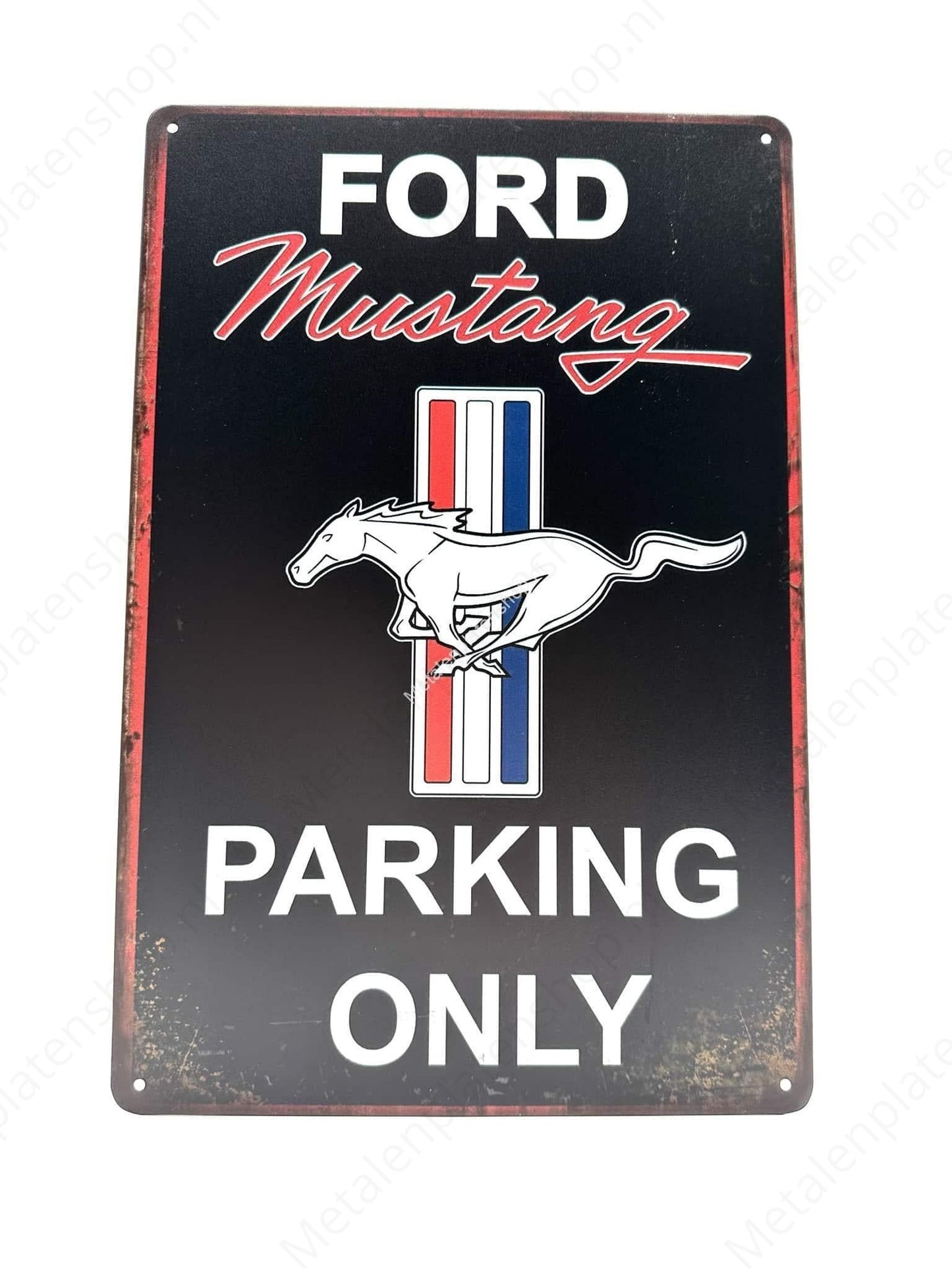 Ford Mustang Parking Only - Metal Wall Sign
