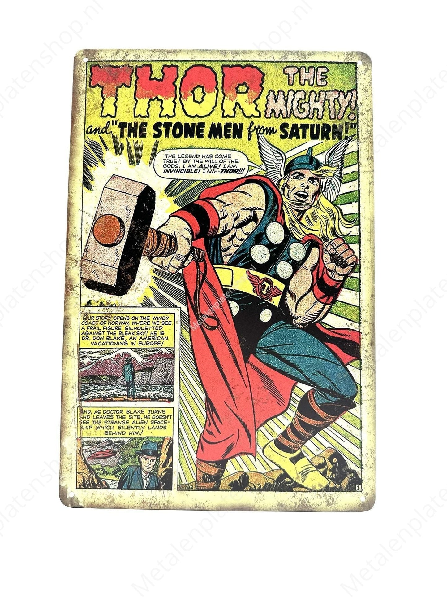 THOR The Mighty! - Metal Wall Sign