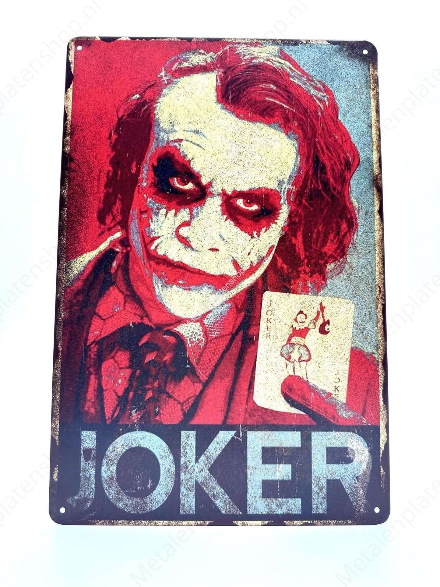The Joker - Blue/Red - Metal Wall Sign
