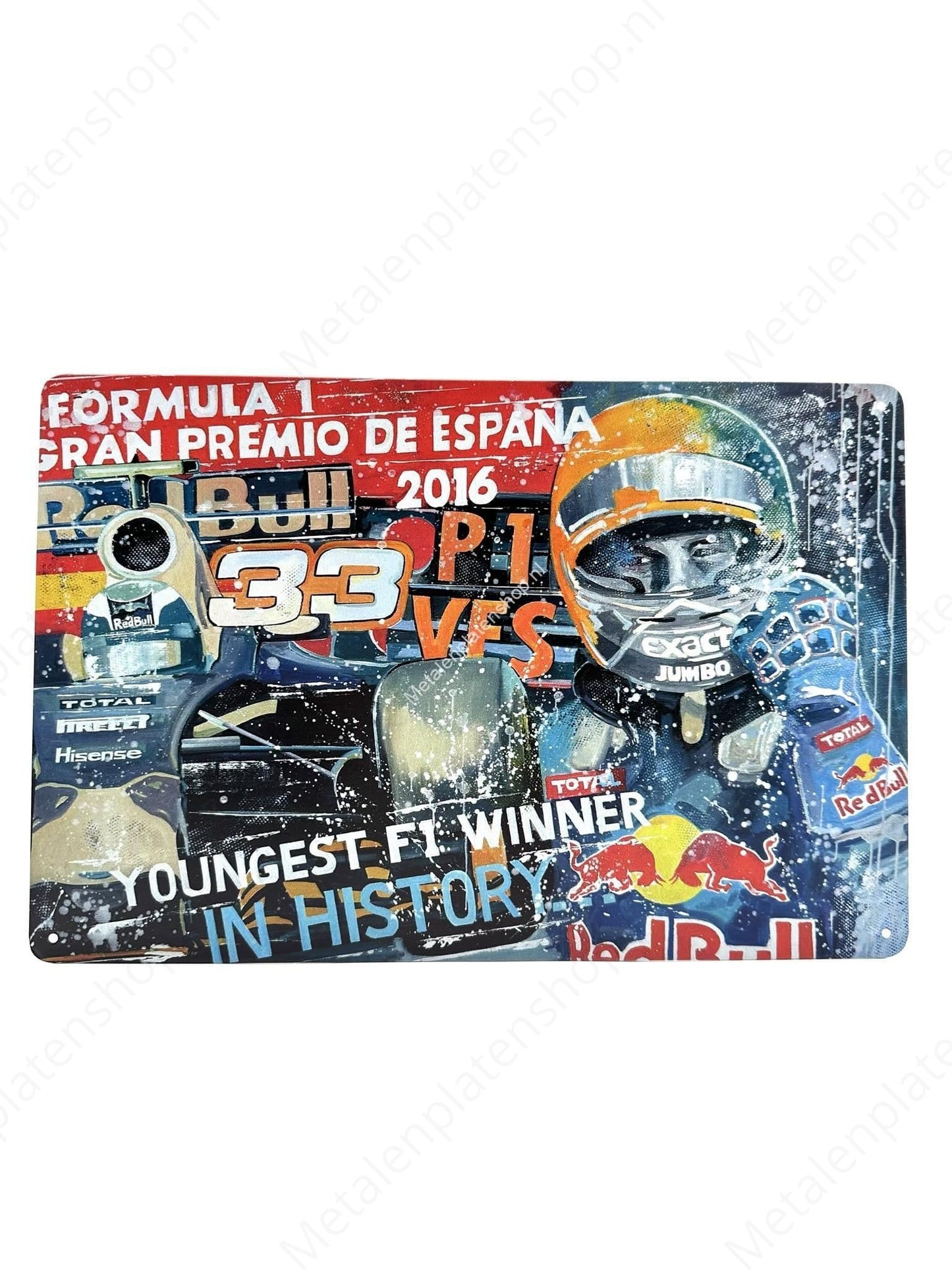 Metal Wall Sign - Formula 1 - Verstappen - Youngest F1 Winner