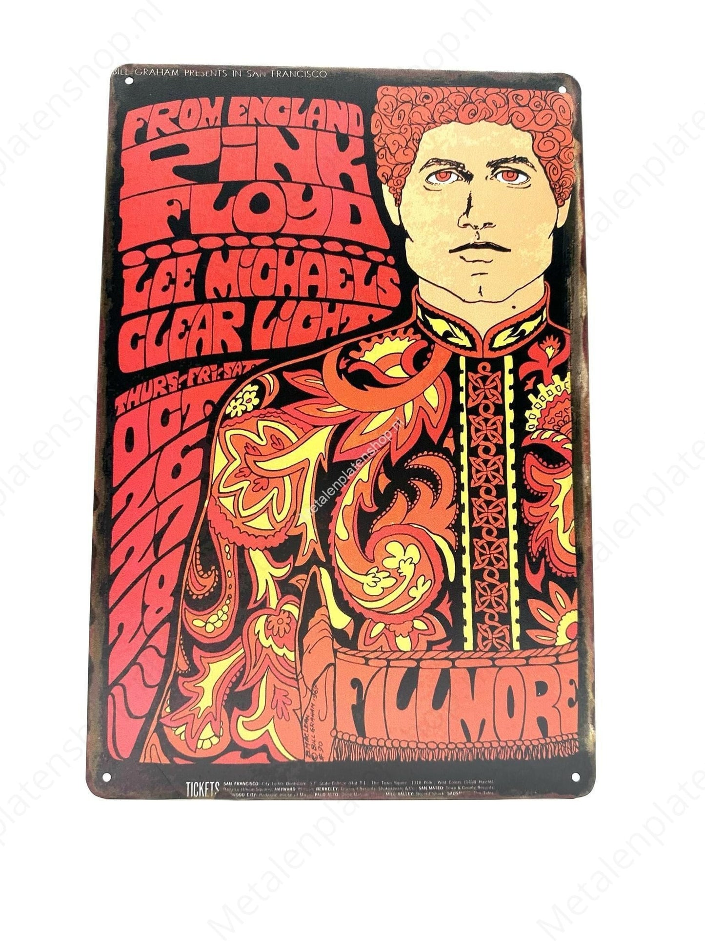 From England - Pink Floyd - Metalen Wandbord