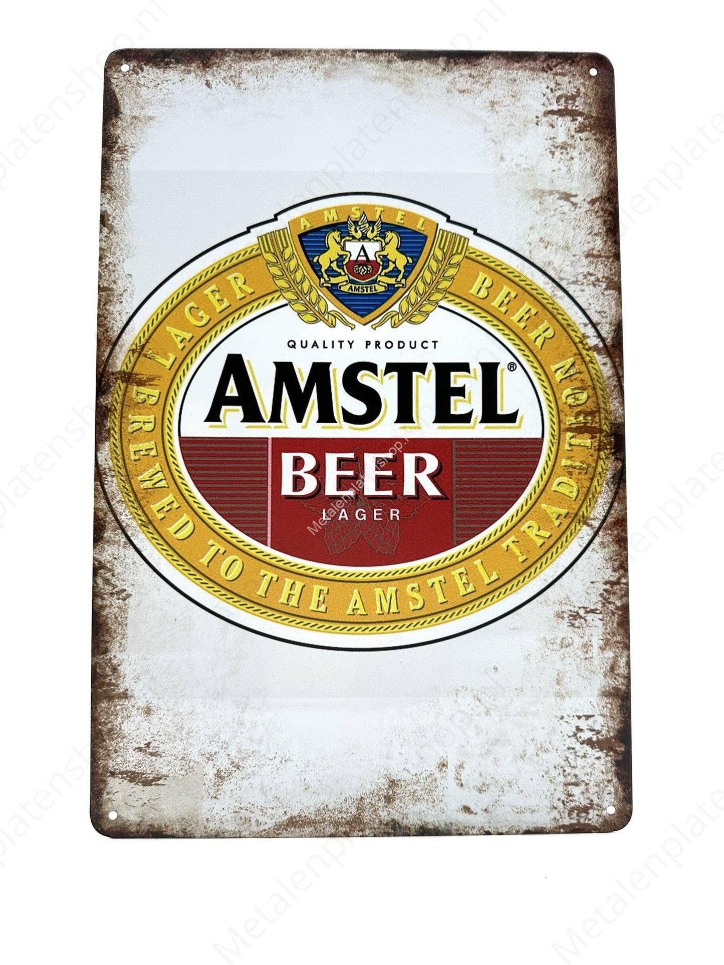Amstel Beer - Lager - Metalen Wandbord