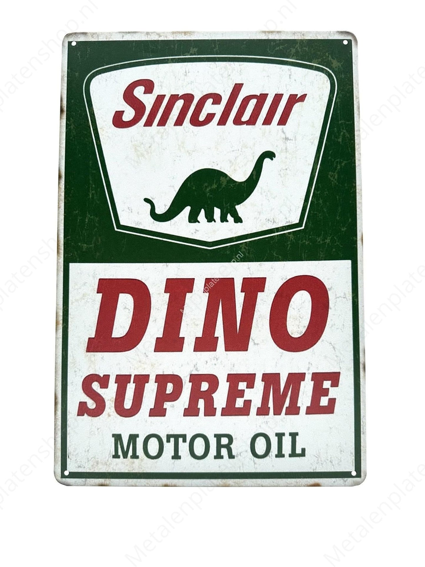 Sinclair - DINO SUPREME MOTOR OIL - Metal Wall Sign