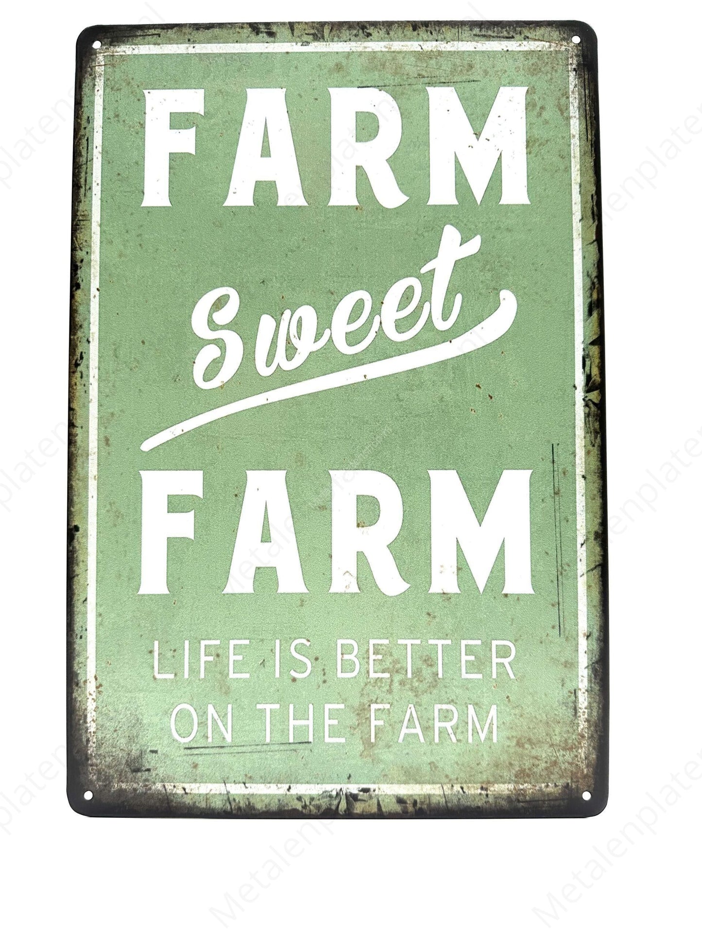 Farm Sweet Farm - Life is better on the farm - Metalen Wandbord