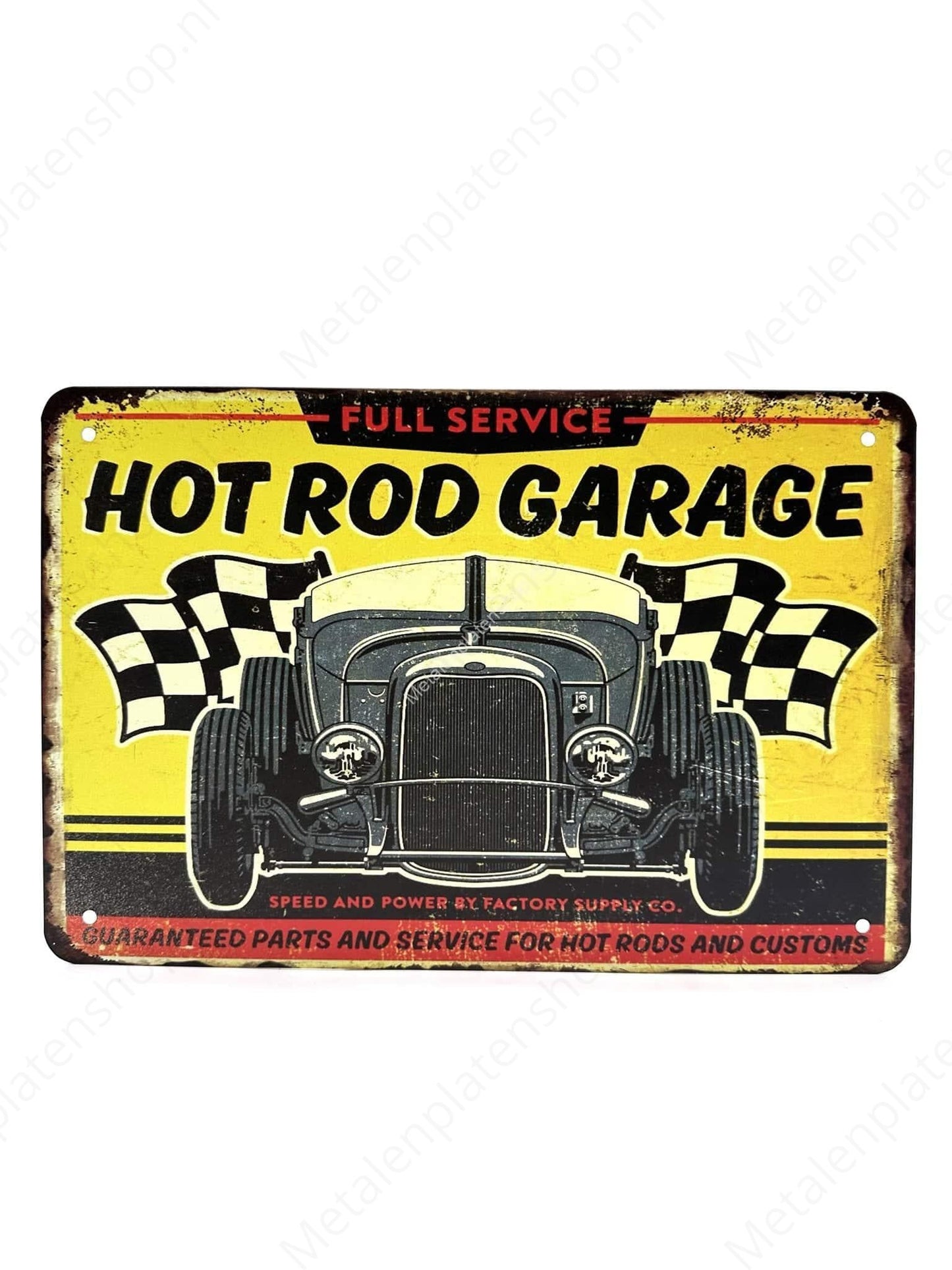 Hot Rod Garage – Metall-Wandschild