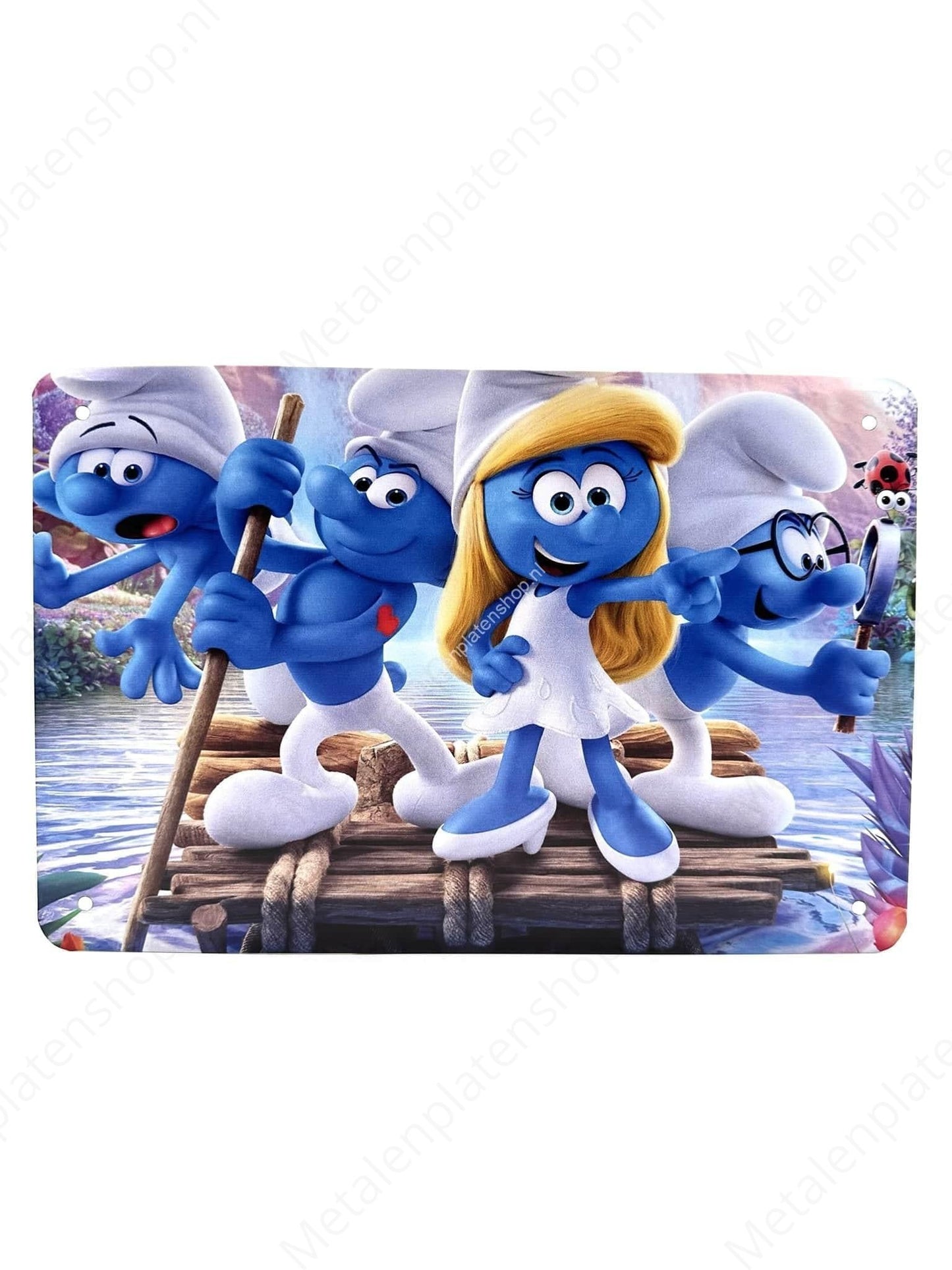 De Smurfen #4 - Metalen Wandbord