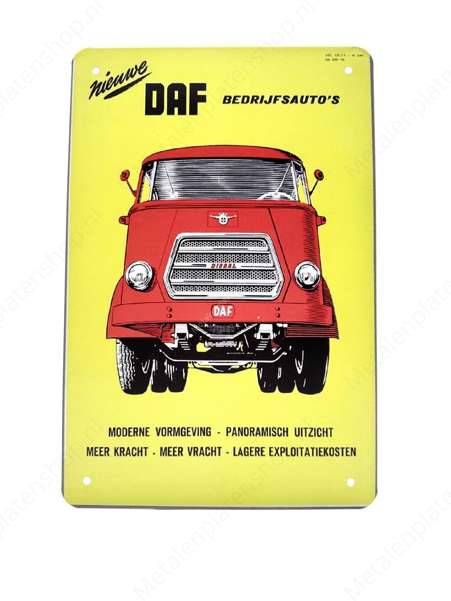 DAF - Bedrijfsauto's - Moderne Vormgeving - Metalen Wandbord