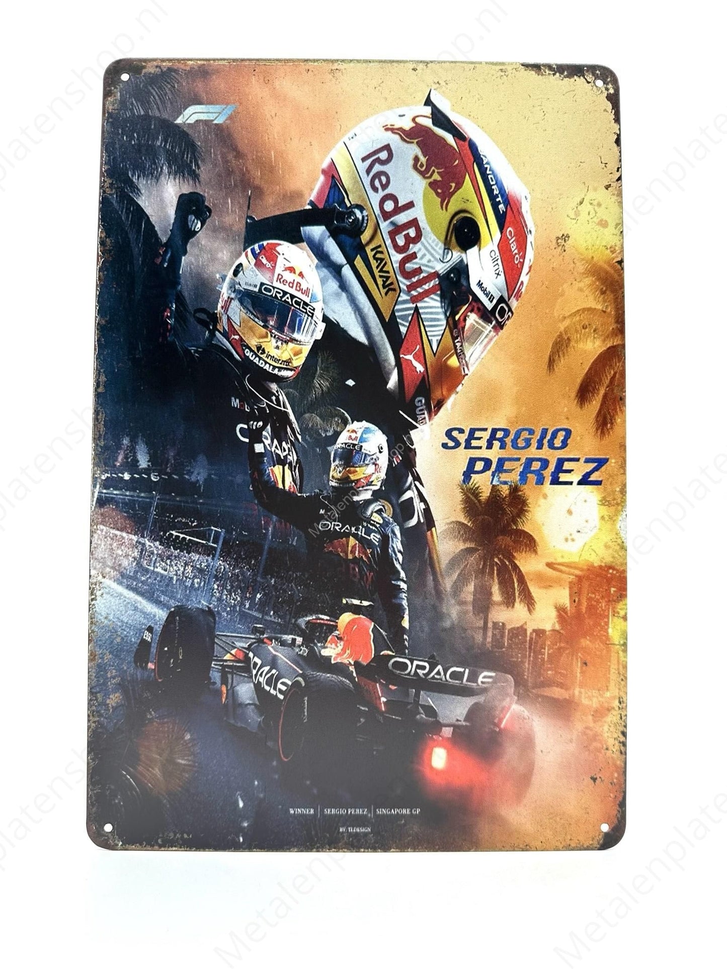 Sergio Perez - Singapore GP - Metal Wall Sign