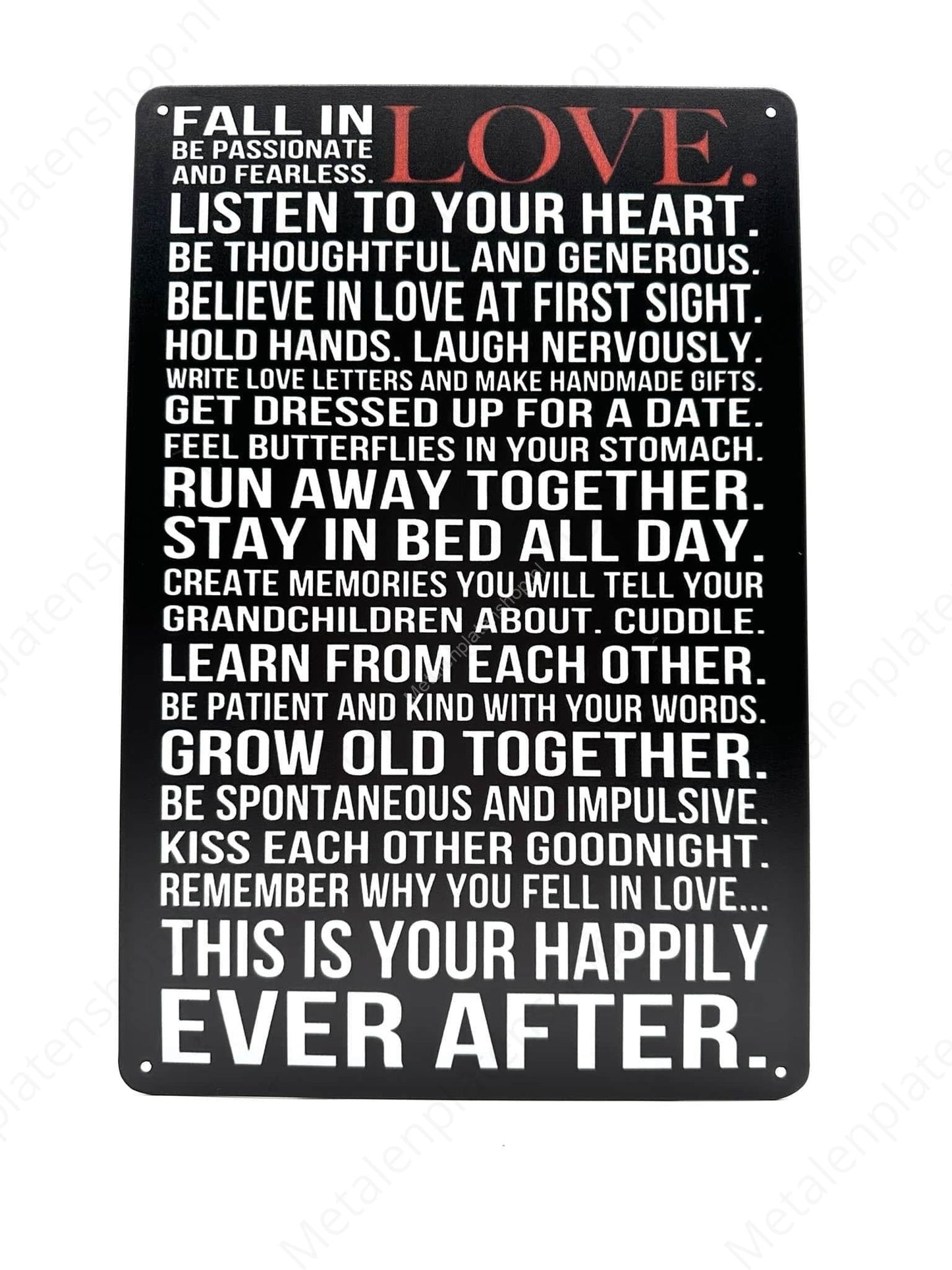 Fall in, be passionate and fearless - LOVE