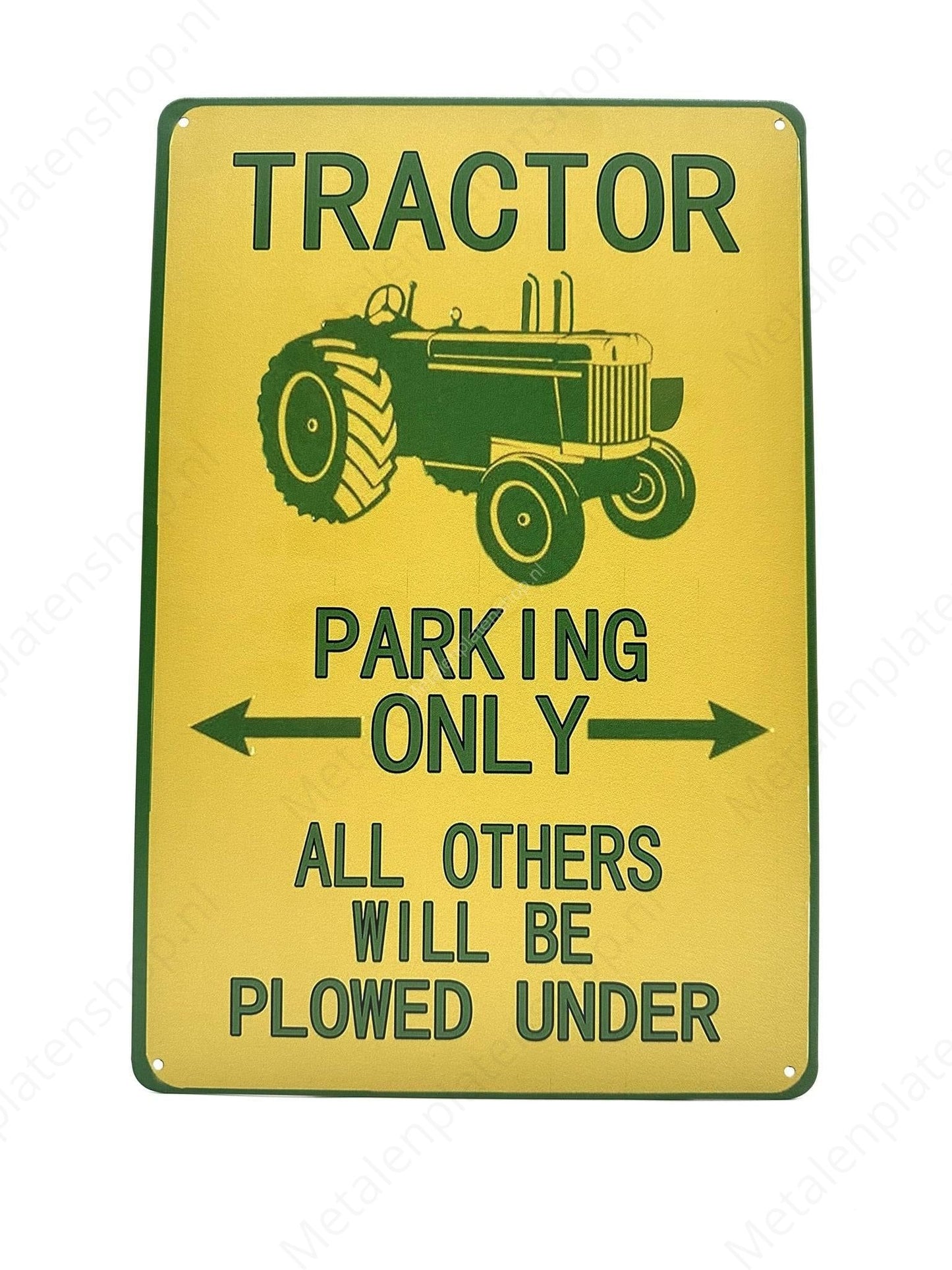 Tractor - Parking Only - All others will be plowed under