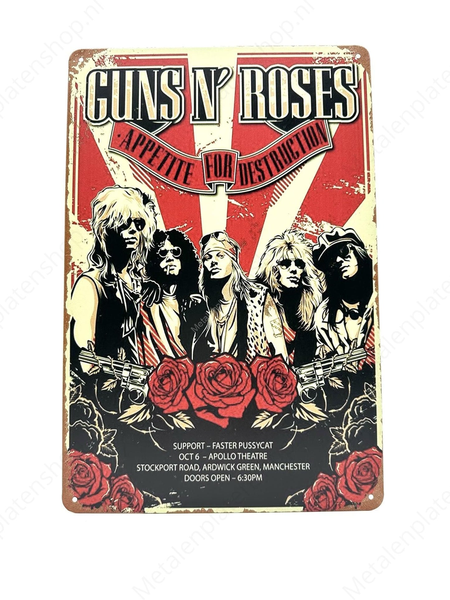 Guns n' Roses - Appetite for Destruction - Metal Wall Sign