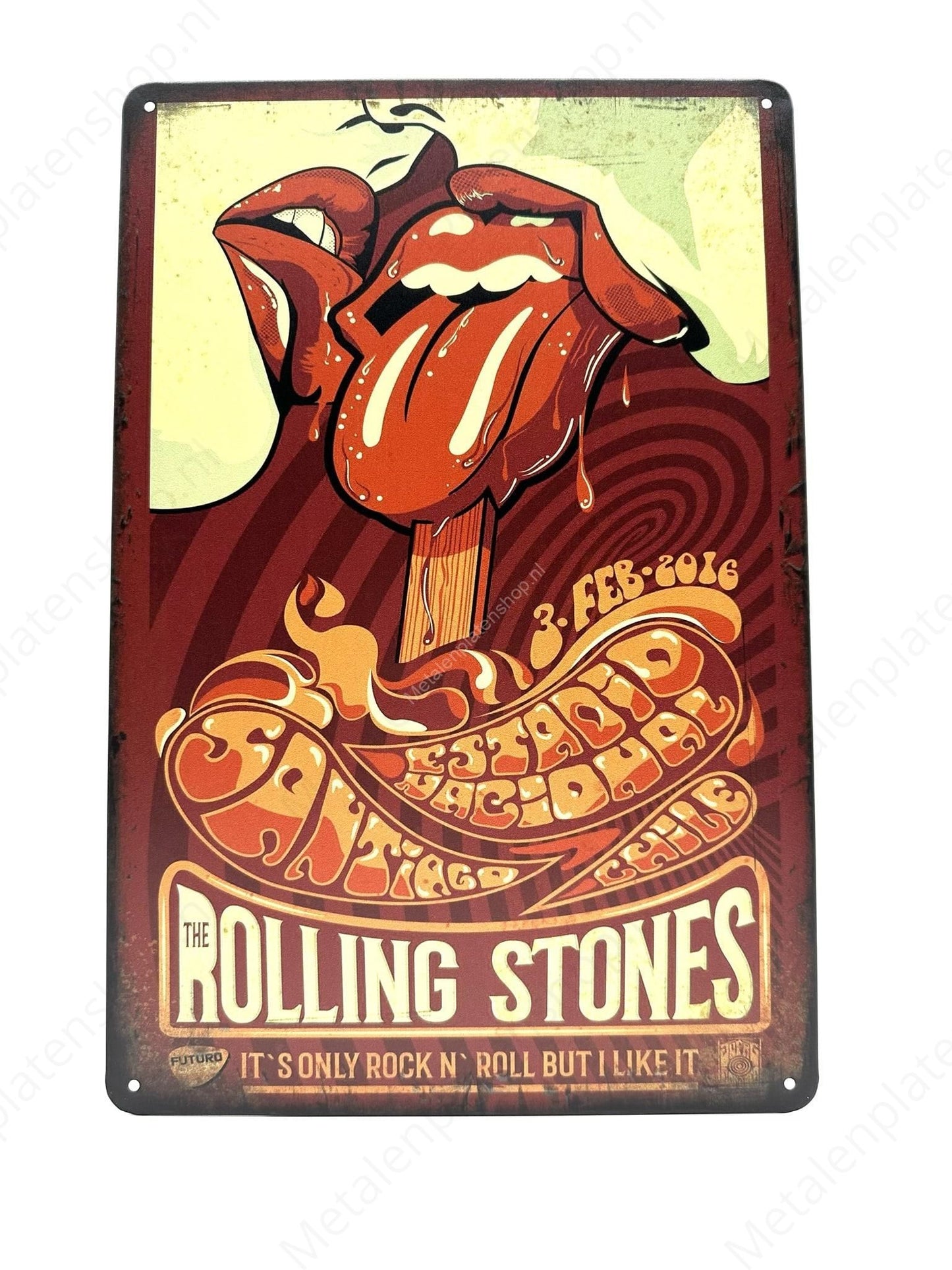 The Rolling Stones - Its only rock n roll but i like it - Metalen Wandbord