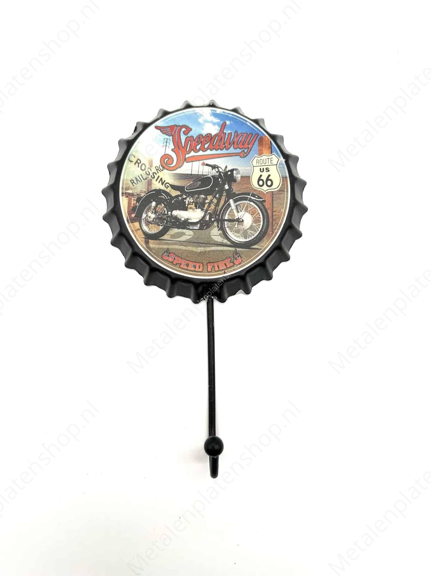 Speedway Cap - Coat Rack - Towel Hook - Metal Wall Sign