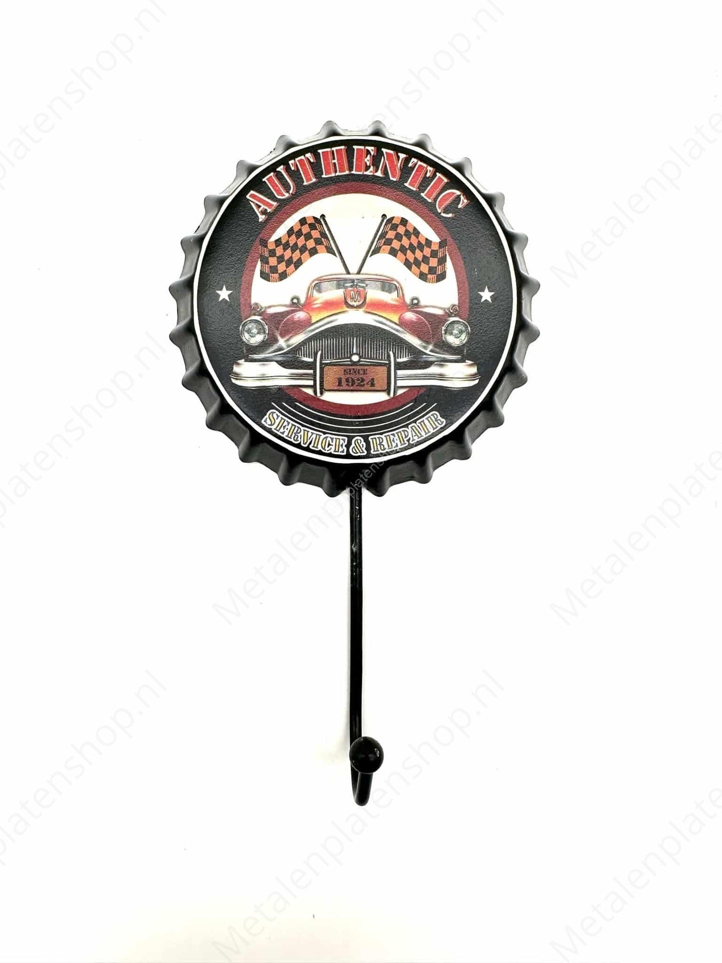 Authentic Service & Repair Dop - Coat rack - Towel hook - Metal wall sign