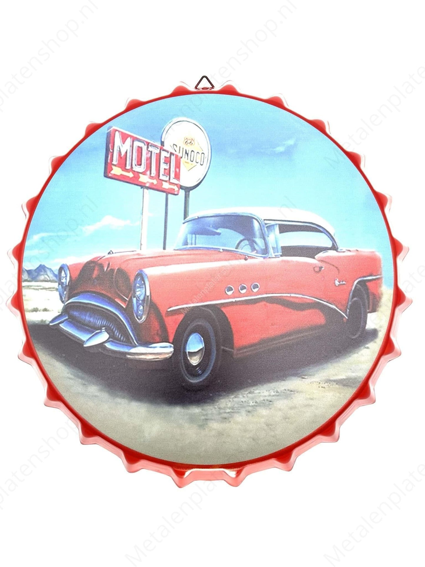 Drankdop - Auto Motel - 30x30cm Rond