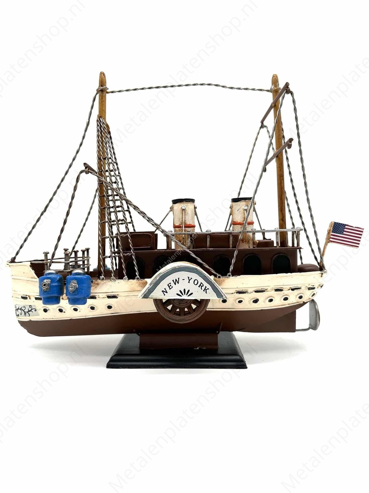 Boot New York - Metalen Decoratie - 34cm