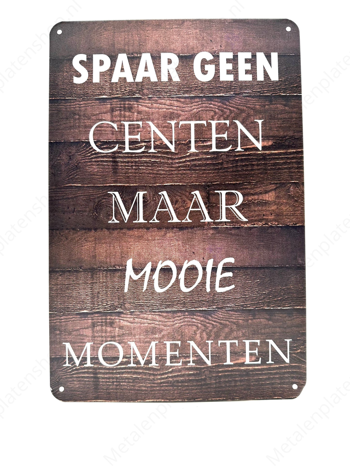 Don't save money, save beautiful moments - Metal Wall Sign