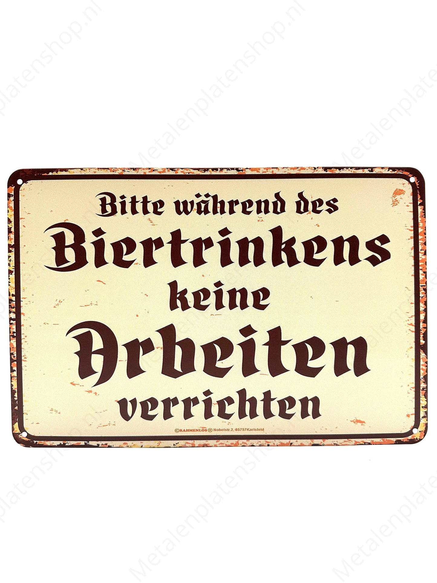 Bitte wahrend des Biertrinkens keine Arbeiten verrichten