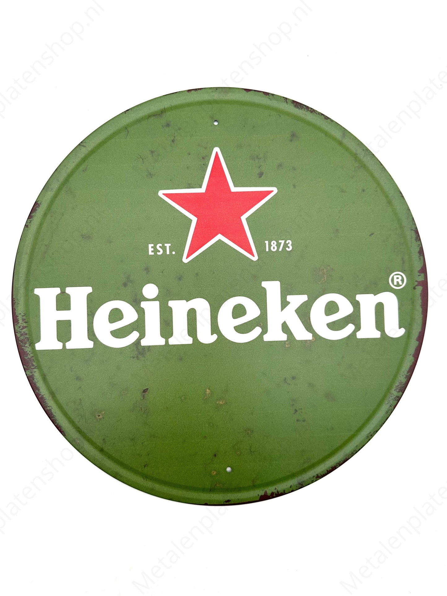 Metallwandschild - Heineken - Rund