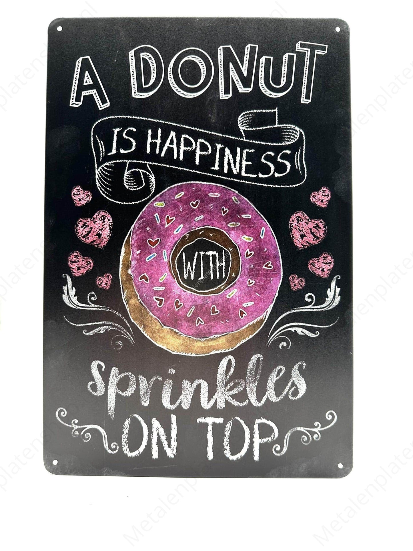 Krijtbord - A Donut Is Happiness