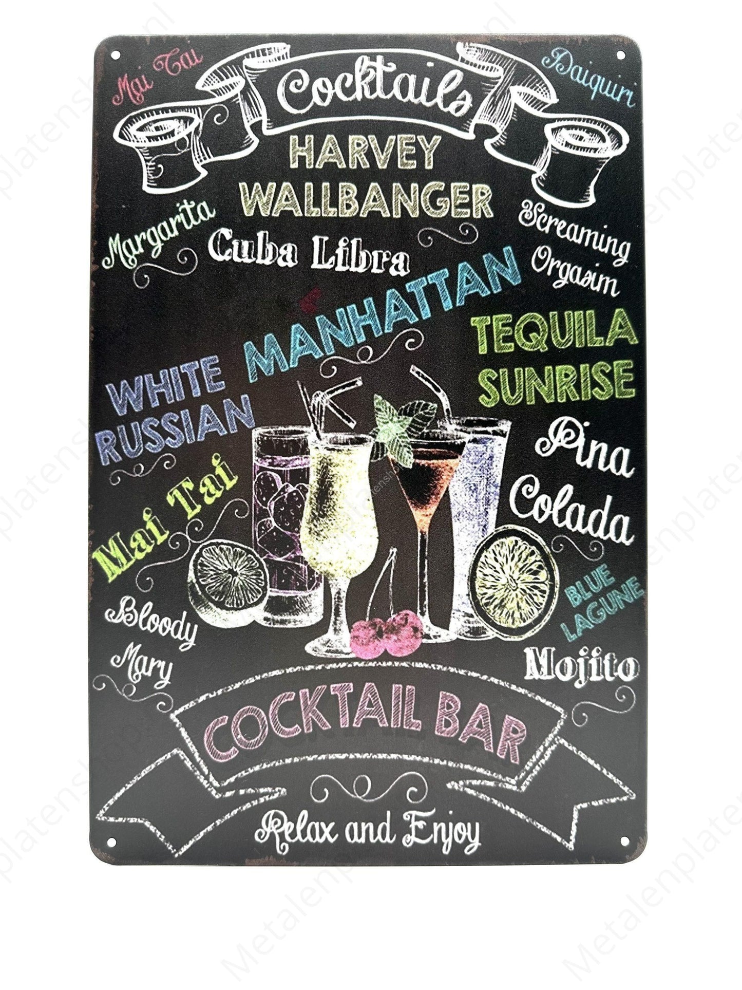 Krijtbord - Cocktails - Verzameling