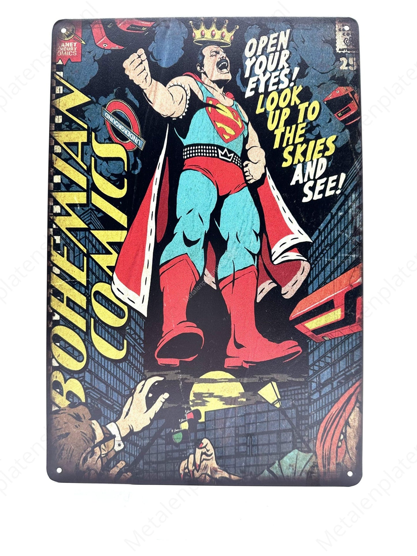 Queen - Open Your Eyes! Look up to the Skies and See! - Metal Wall Sign