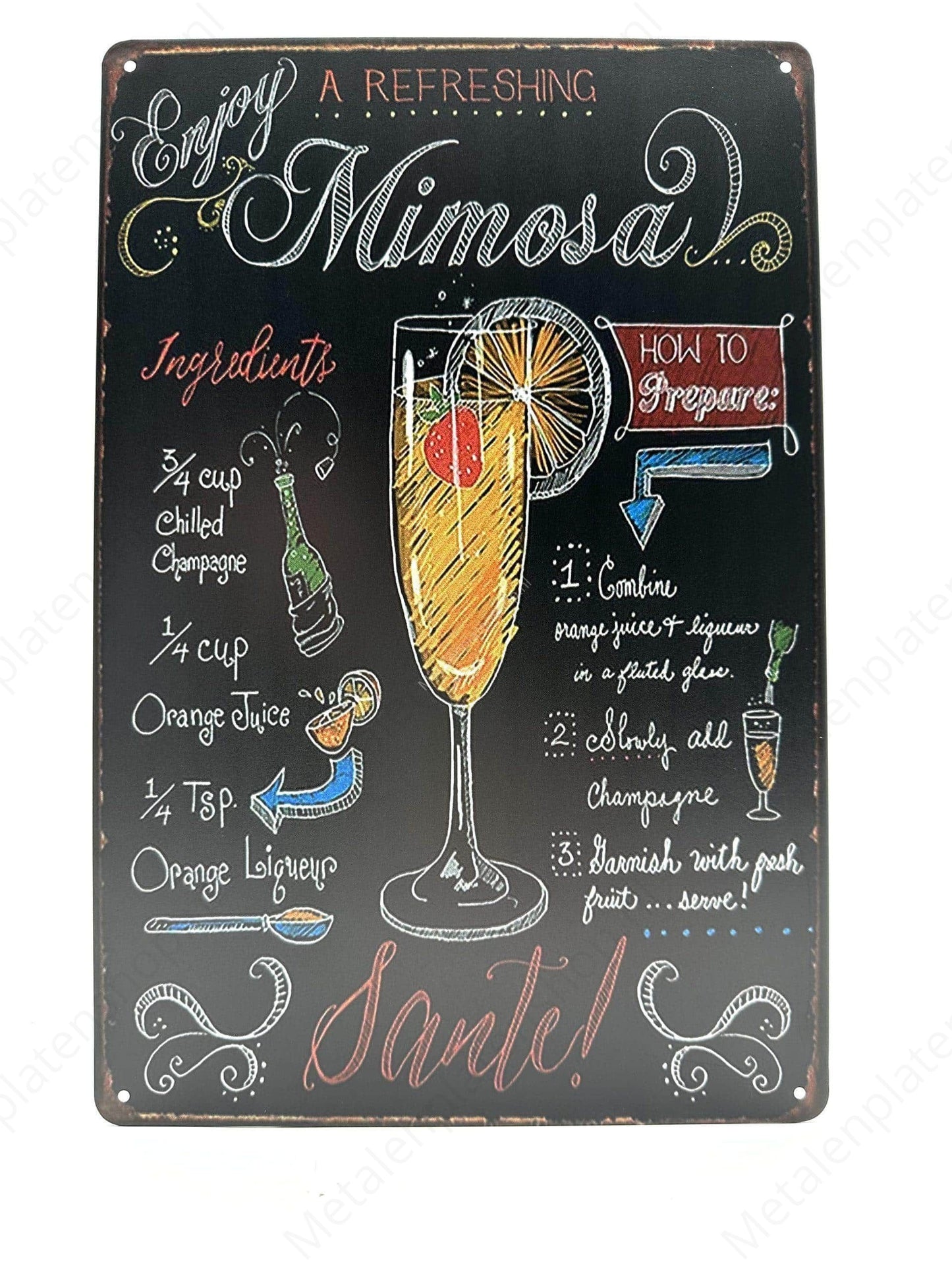Krijtbord - Cocktail - Mimosa