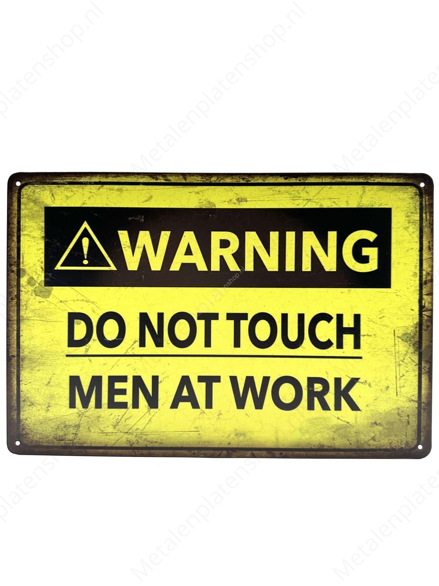 Warning Do Not Touch - Metalen Wandbord