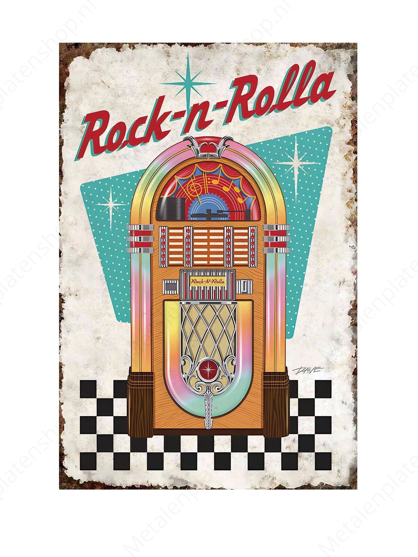 Rock-n-Rolla - Metal Wall Sign