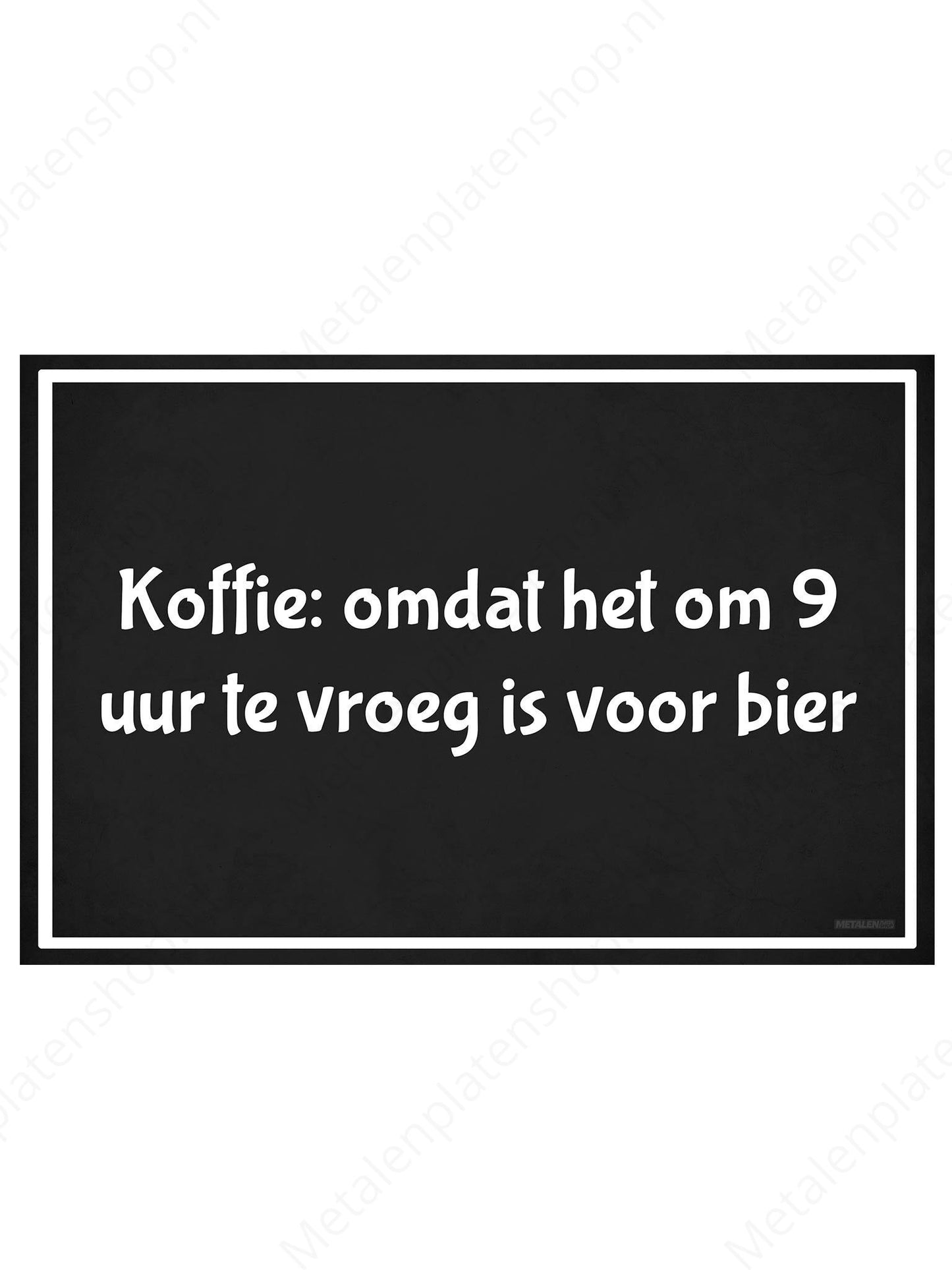 Koffie: omdat het om 9 uur te vroeg is voor bier