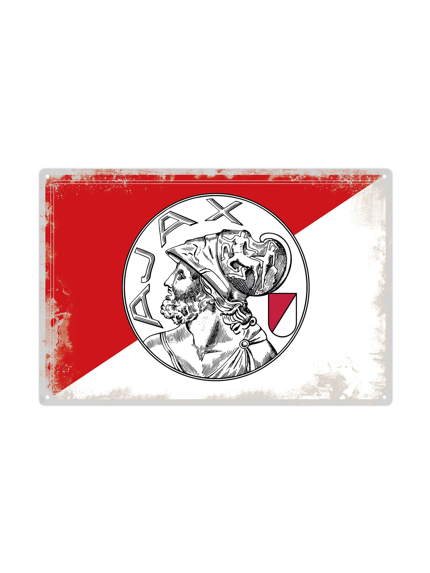 AJAX Oud Logo Rood/Wit