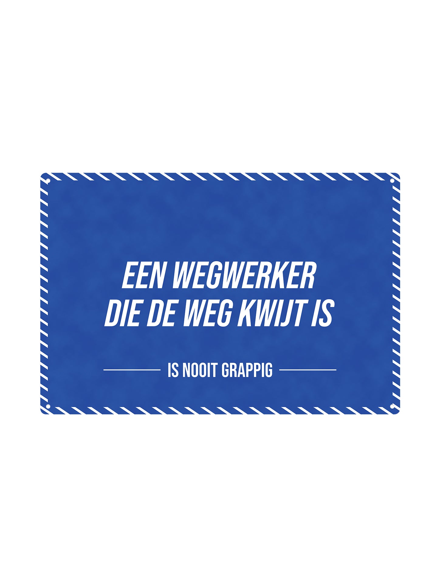 Een wegwerker die de weg kwijt is - Is Nooit Grappig